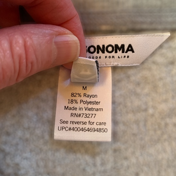 NWOT Sonoma Gray French Terry Pull-On Skirt - Picture 6 of 8